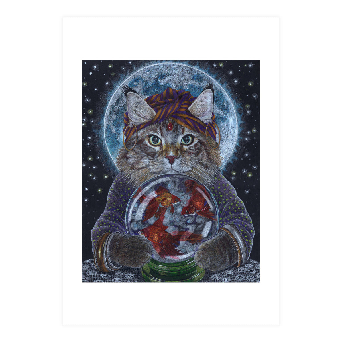Fortune Teller Cat (Print Only)