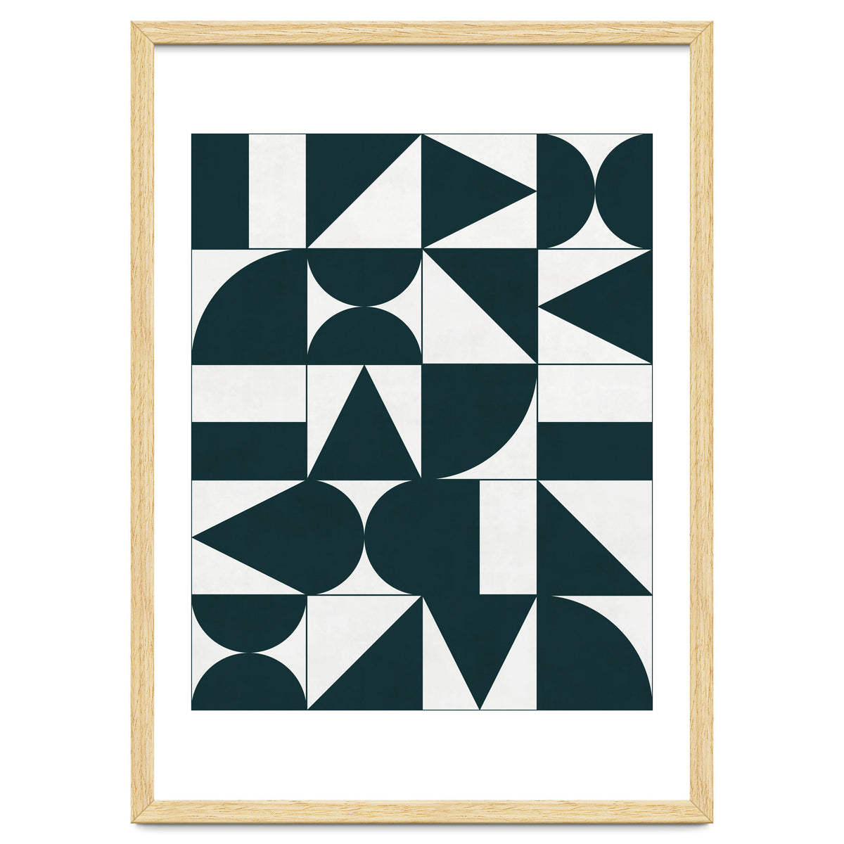 My Favorite Geometric Patterns No.17 - Green Tinted Navy Blue