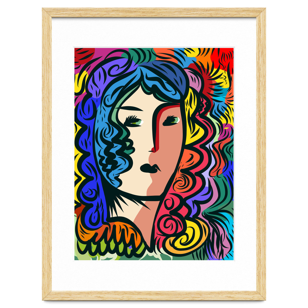 Rainbow Portrait Girl