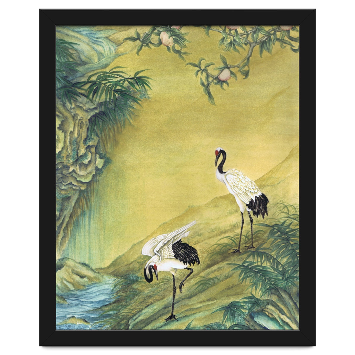 Cranes Under A Peach Tree