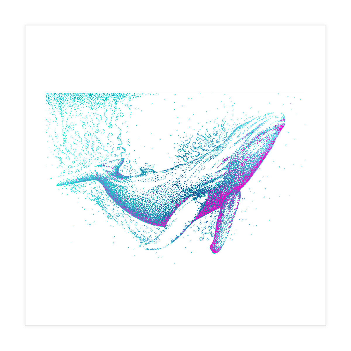 Diving Blue Whale (Print Only)