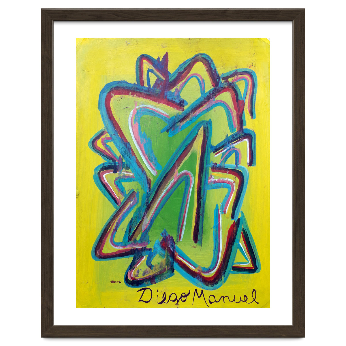 Forma Celeste Sobre Amarillo 2