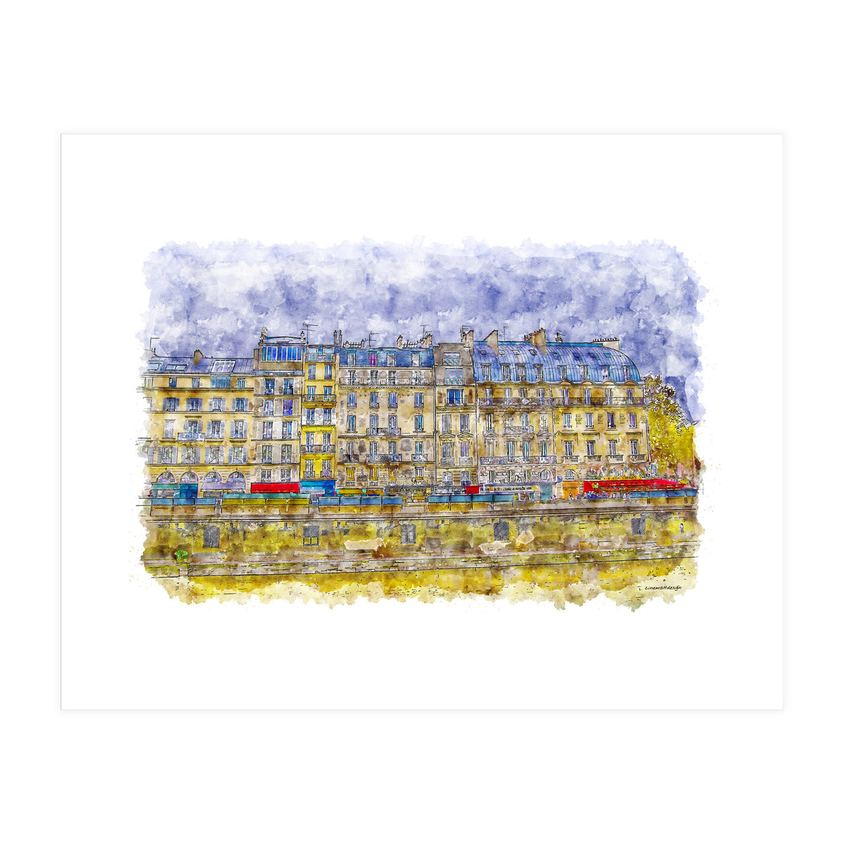 Rainy Paris (Print Only)