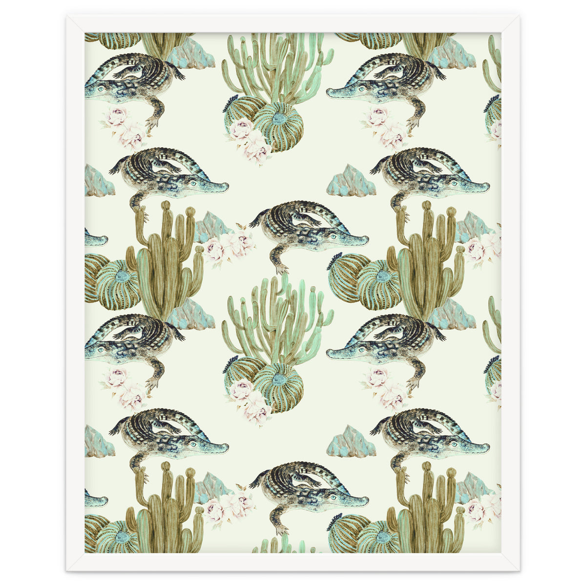 Crocodile pattern on the cactus