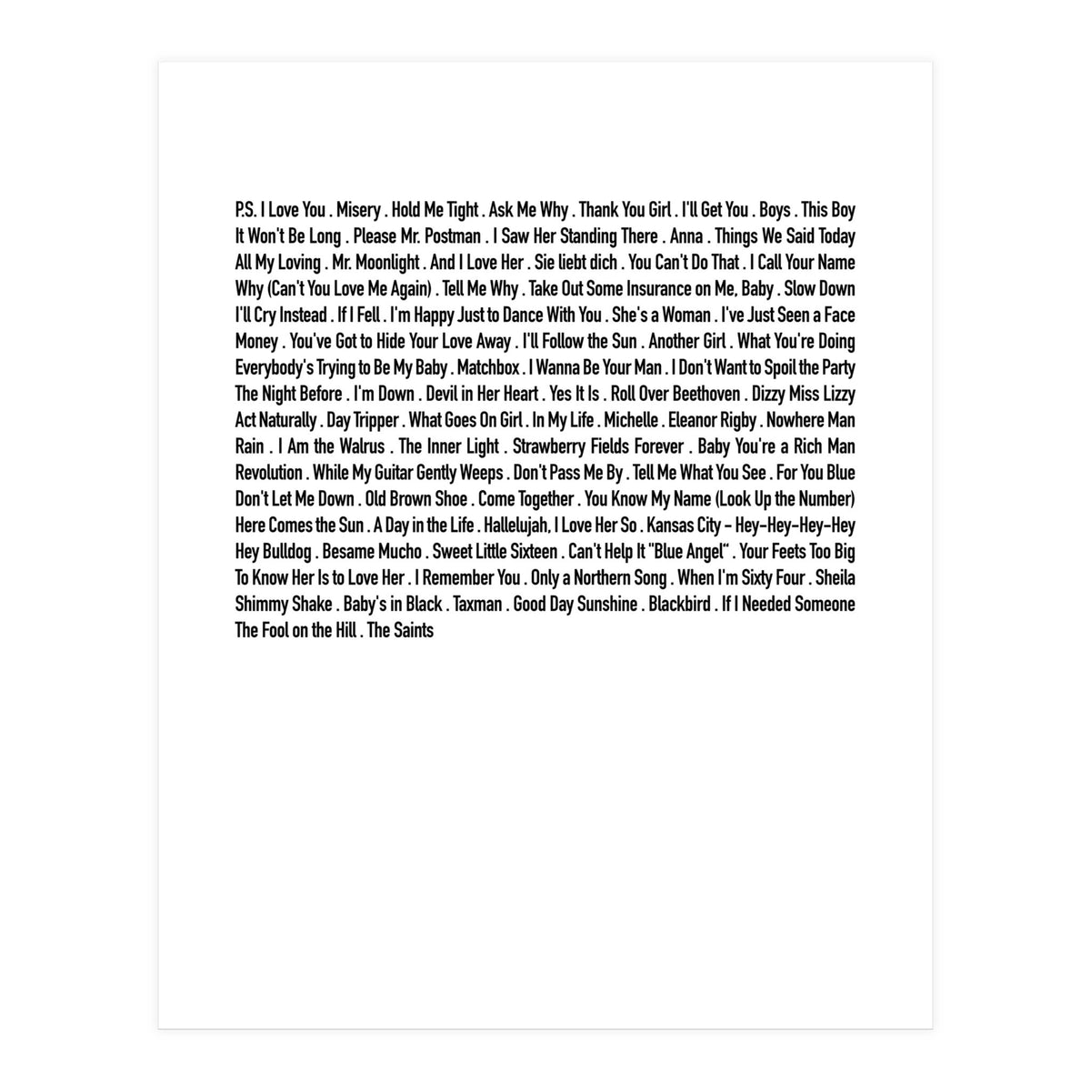 JUST BEATLES (Print Only)