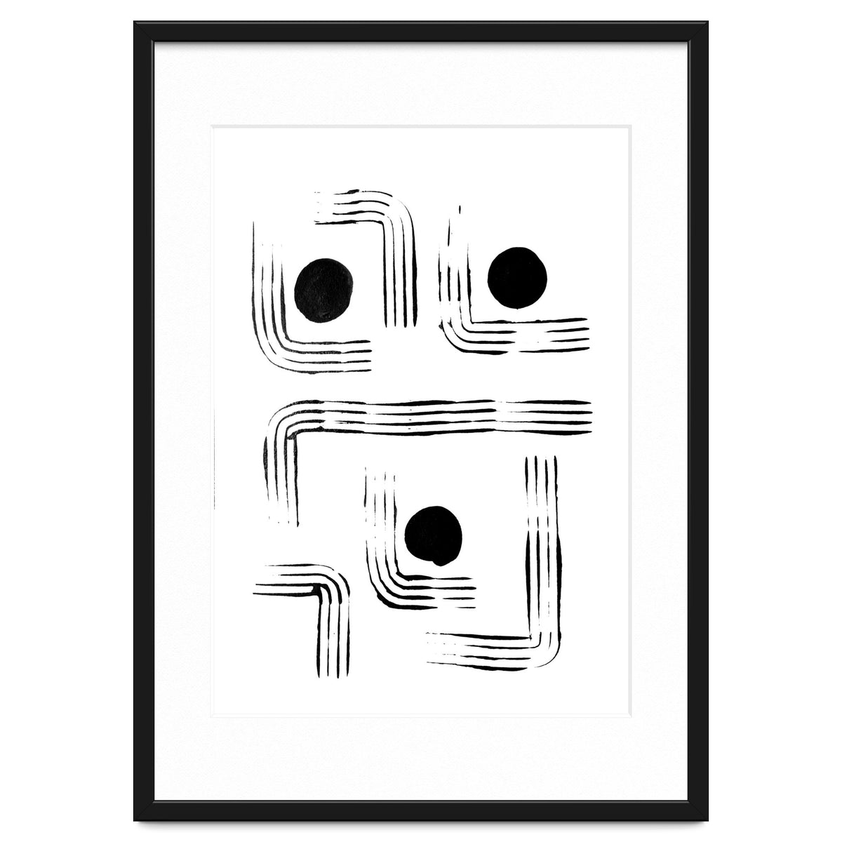 Mid-century Modern Monochrome Print #2