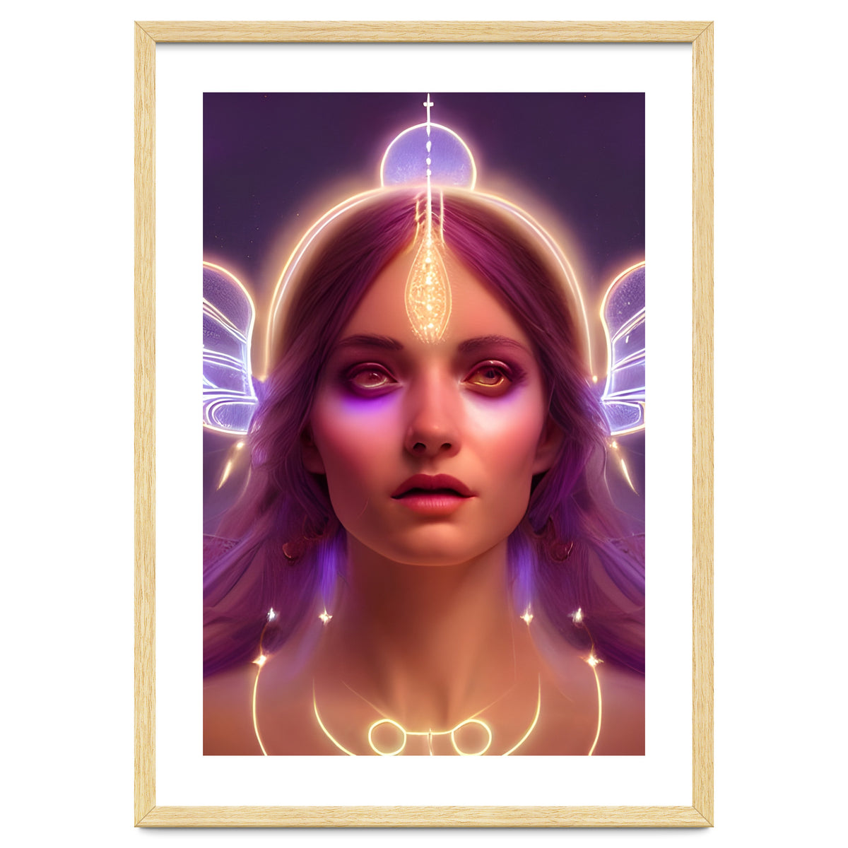 Purple Haze - Goddess of Light Digital Fantasy Artwork