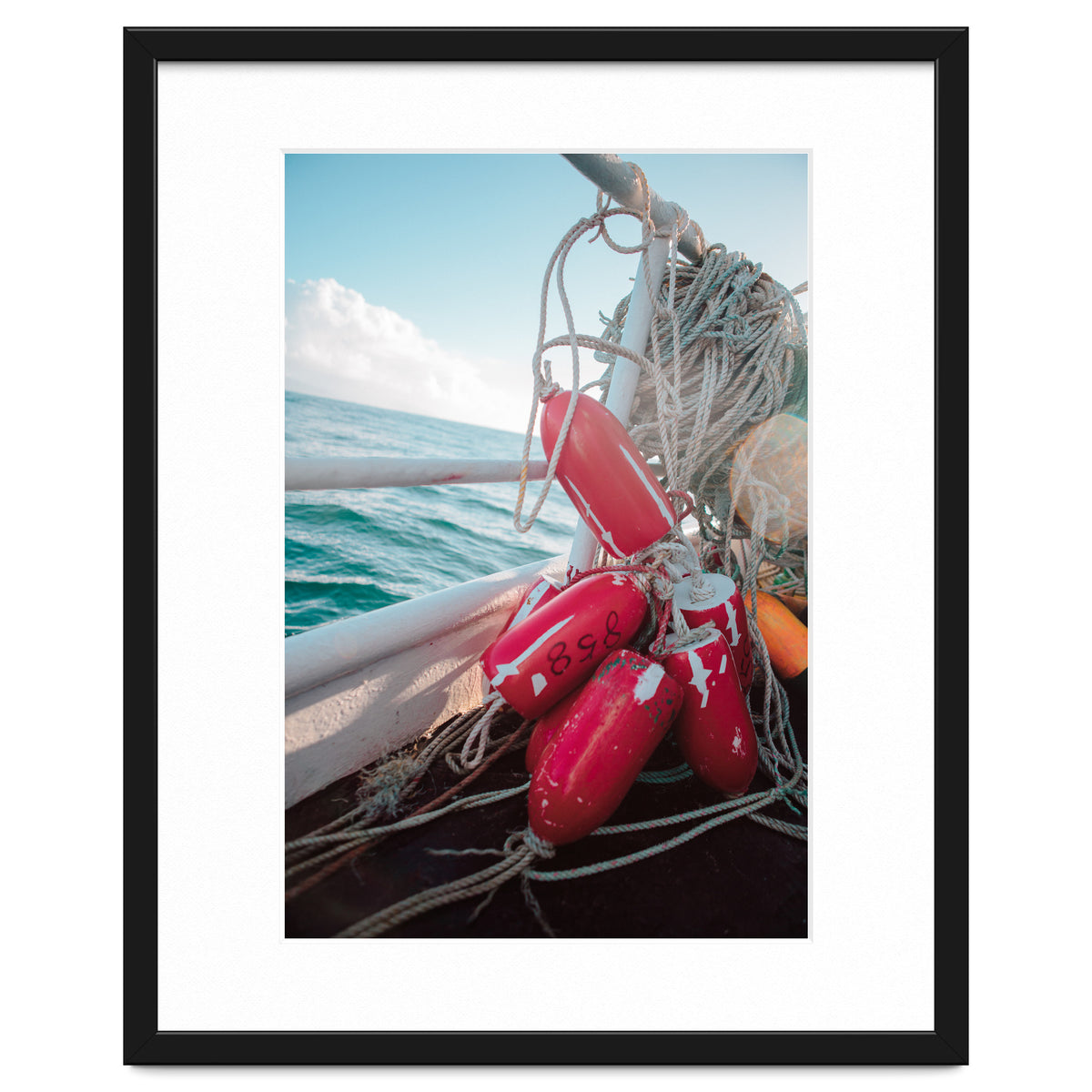 Buoys on a fishing boat