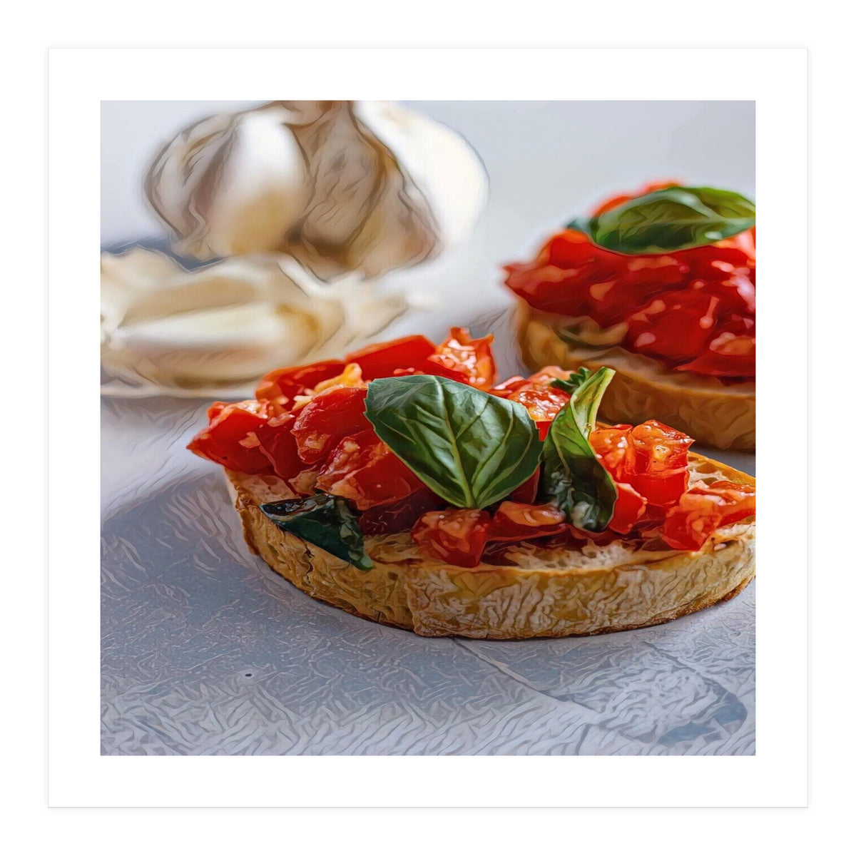 Beautiful Bruschetta Italian Food (Print Only)