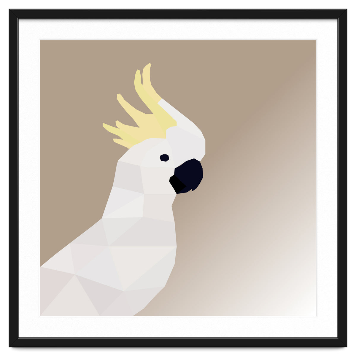 Cockatoo Bird Low Poly Art