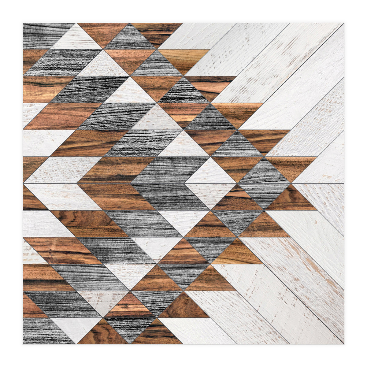 Urban Tribal Pattern No.12 - Aztec - Wood (Print Only)