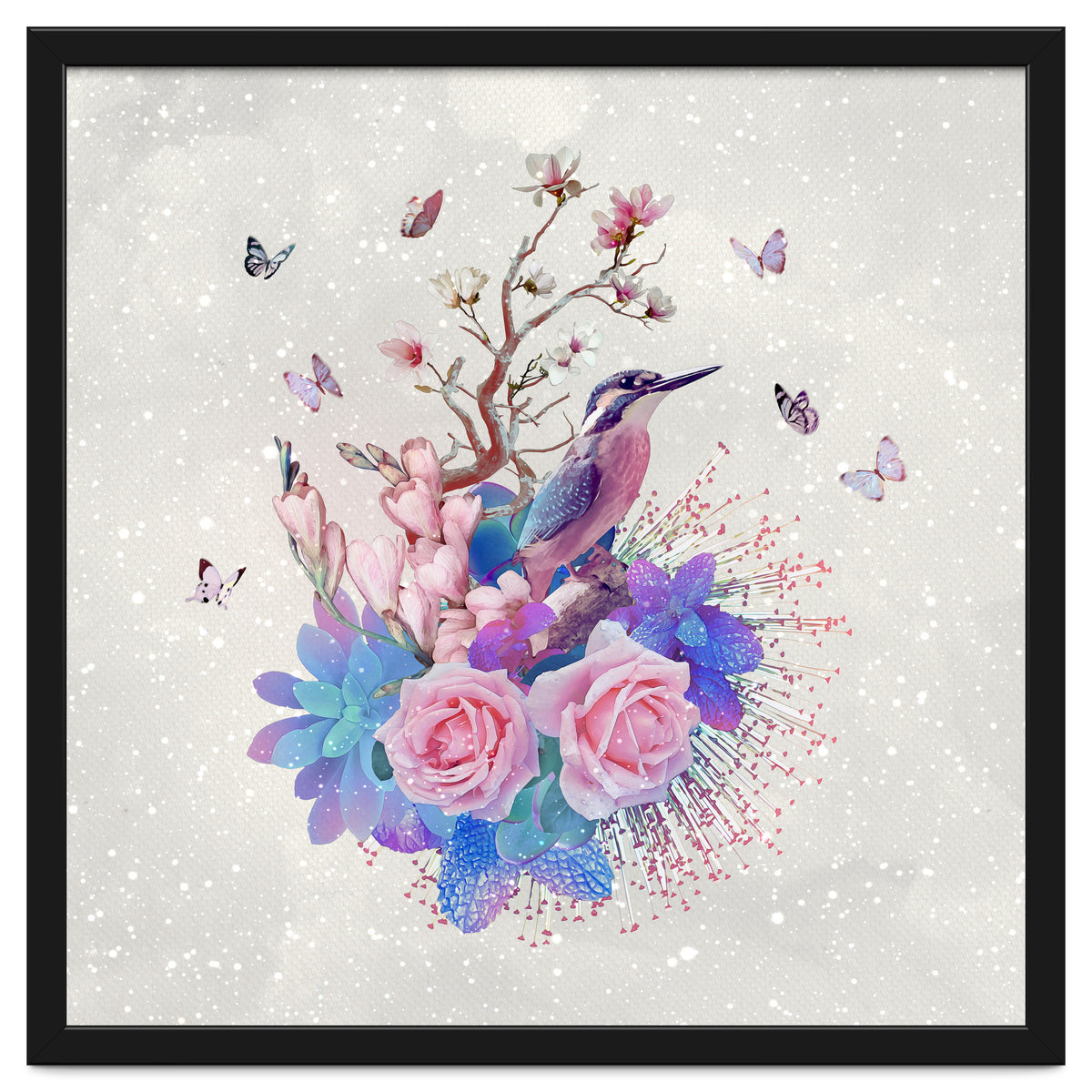 Floral Alcedo Atthis