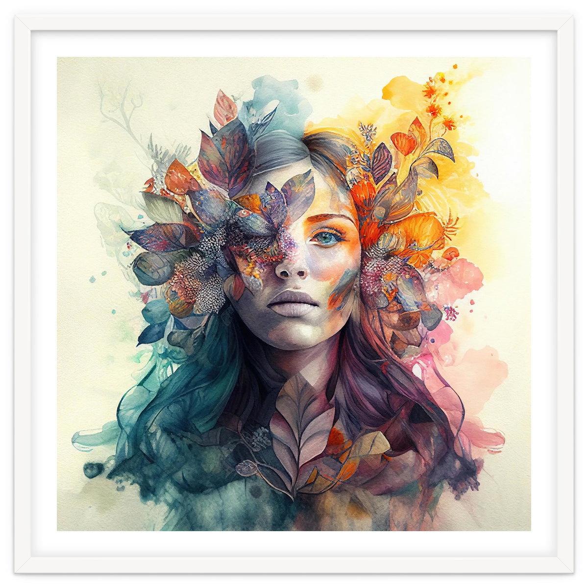 Watercolor Tropical Woman #3