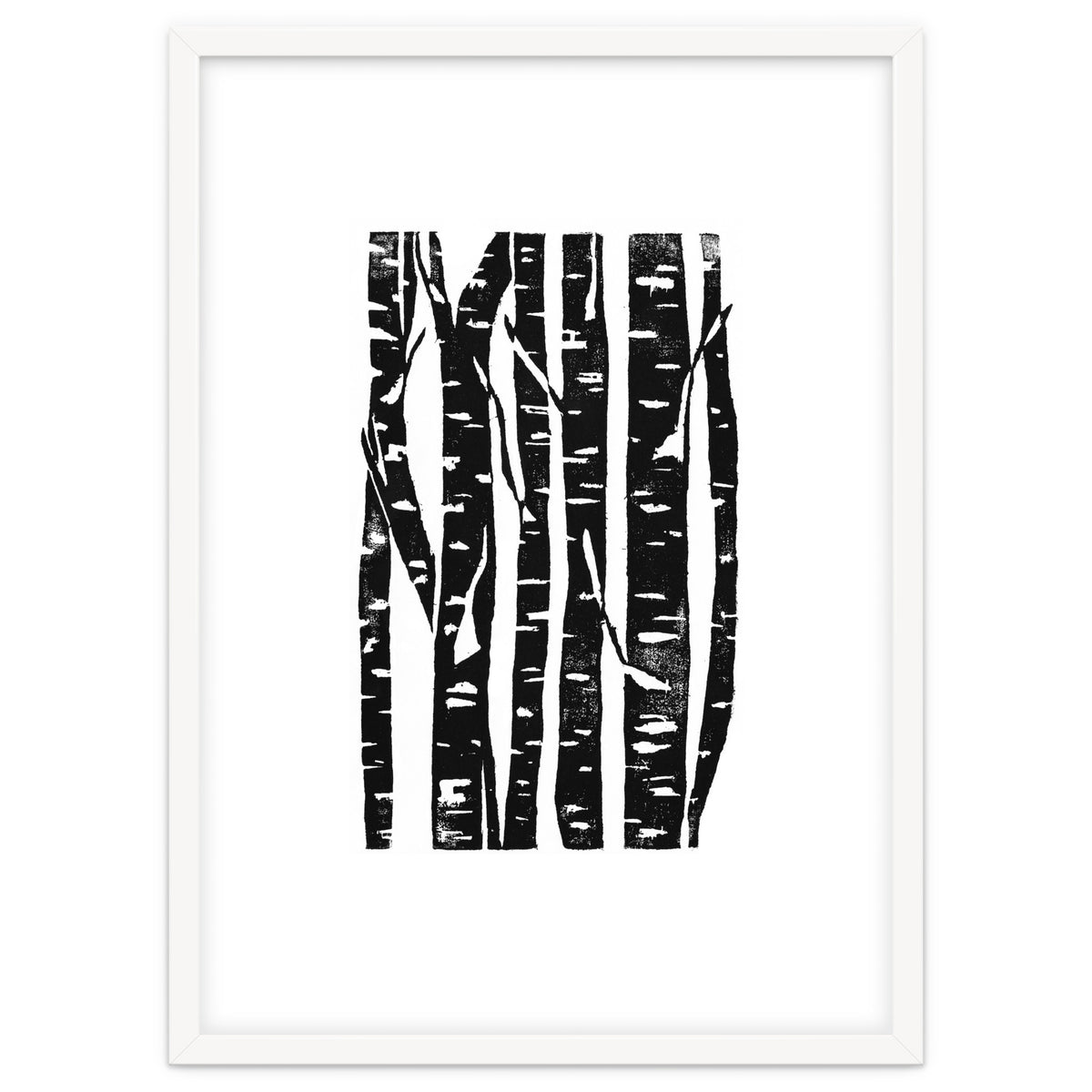 Woodcut Birches