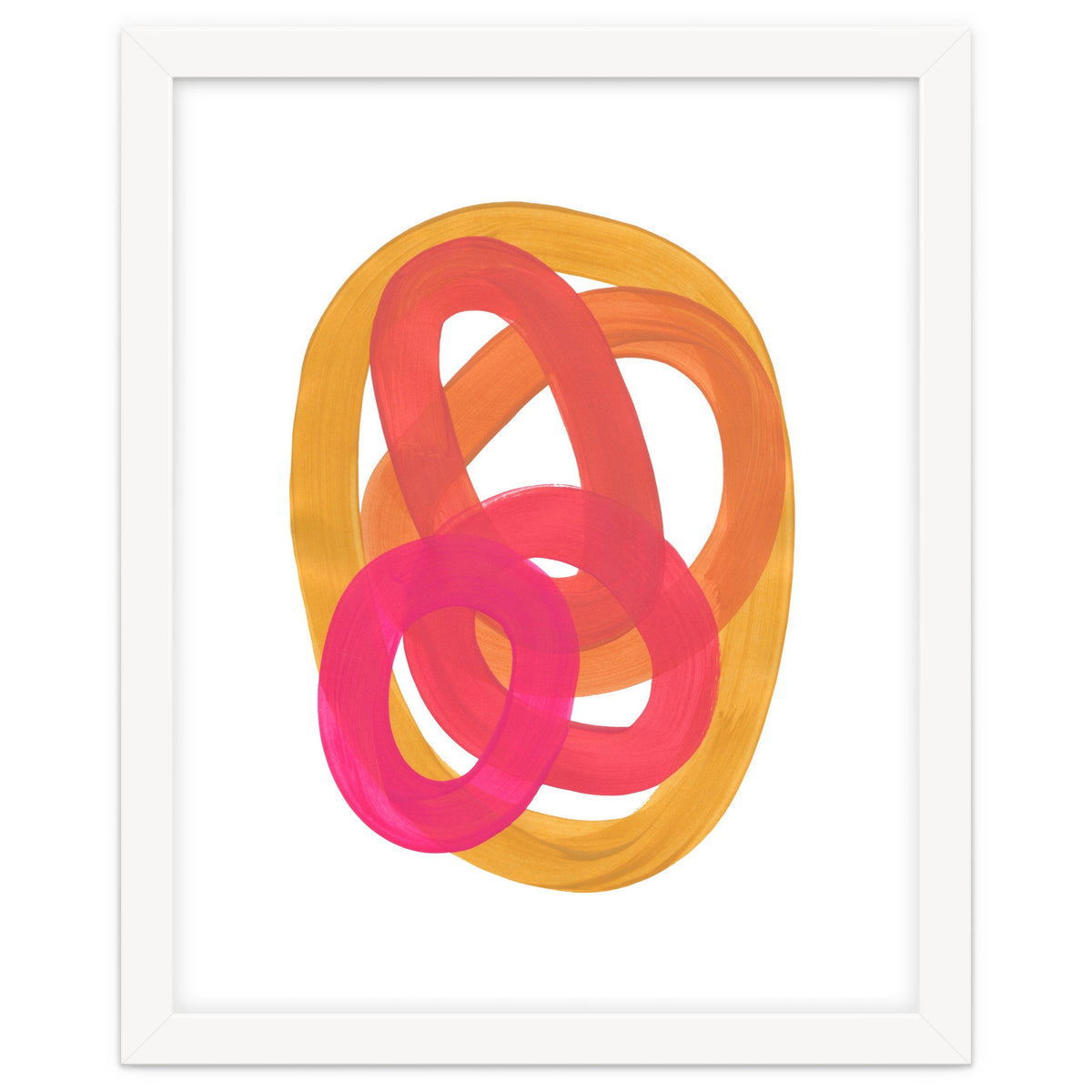 Warm Candy Colors Magenta Yellow Nesting Circles Ombre