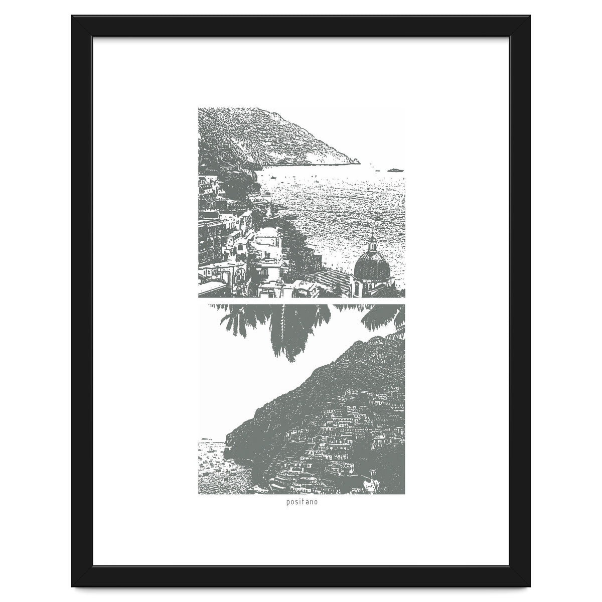 Printed Positano in Grey