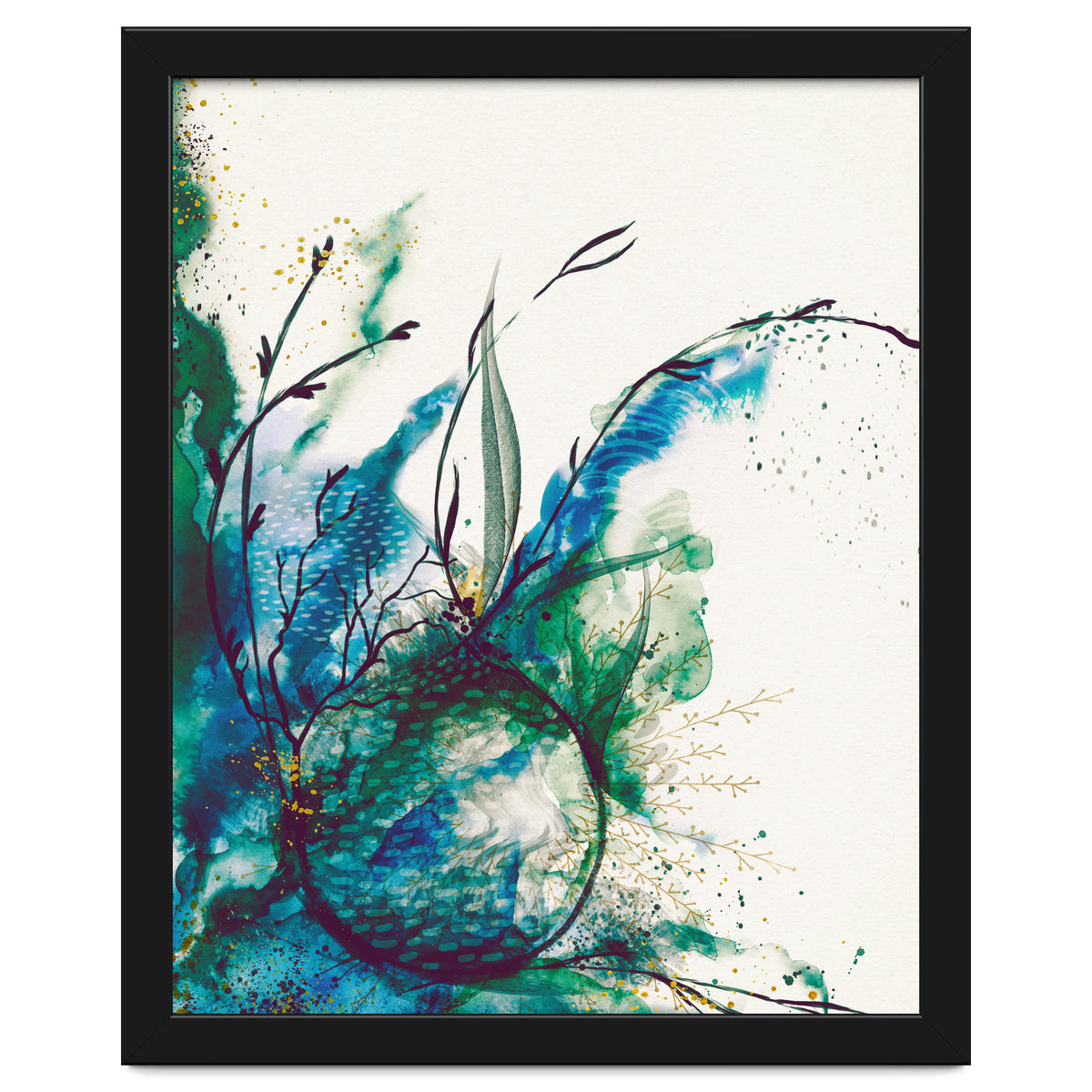 Abstract Sea Watercolour