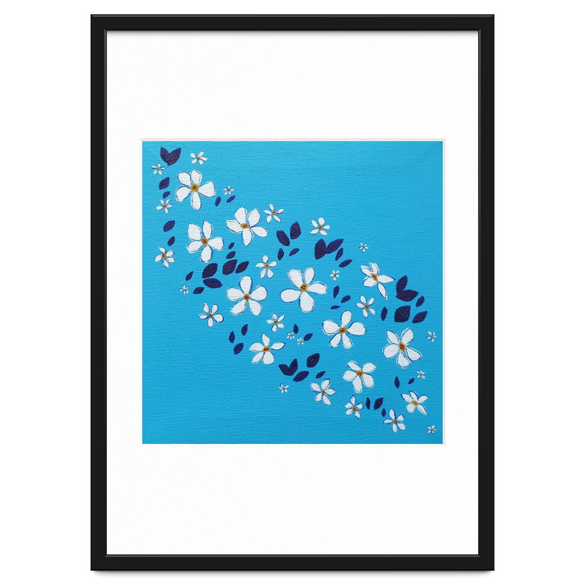 Flowers On Blue