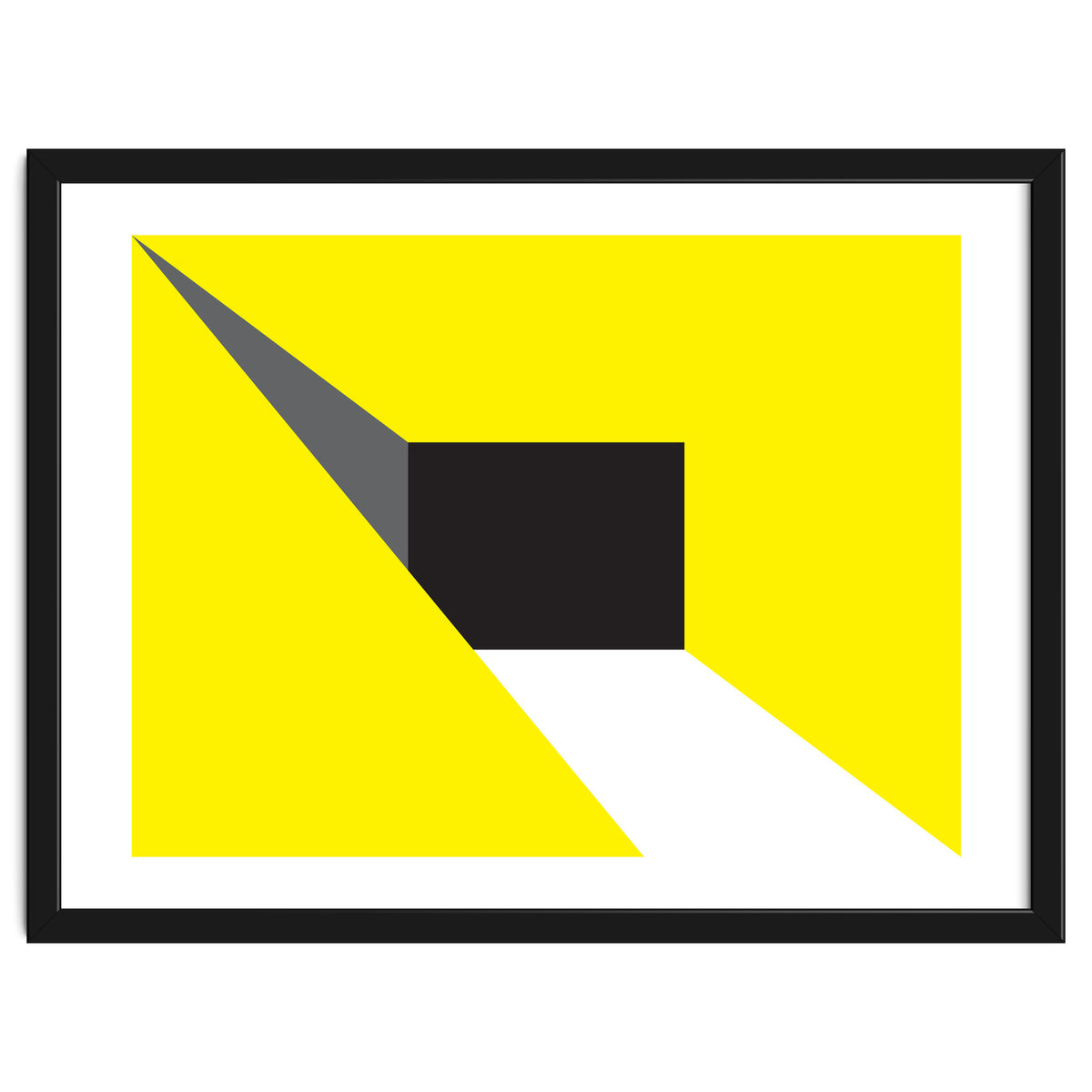 Geometric Shapes No. 20 - yellow, black & grey