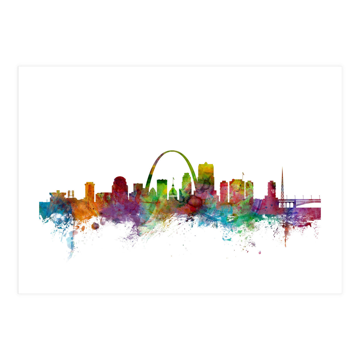 St Louis Missouri Skyline (Print Only)