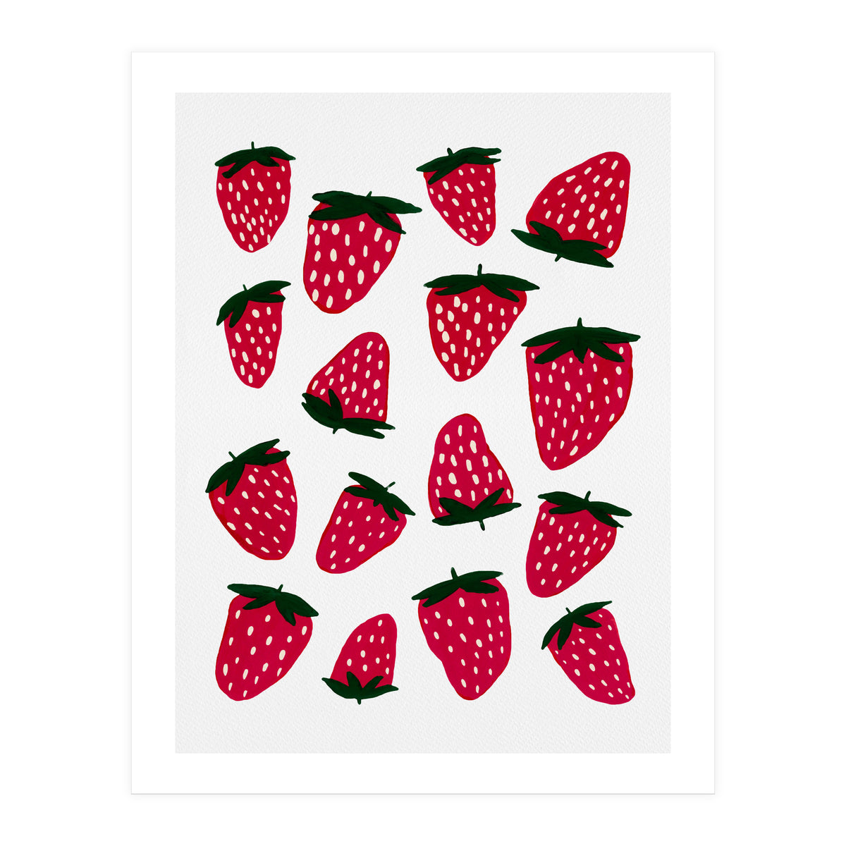 Summer strawberries red  (Print Only)