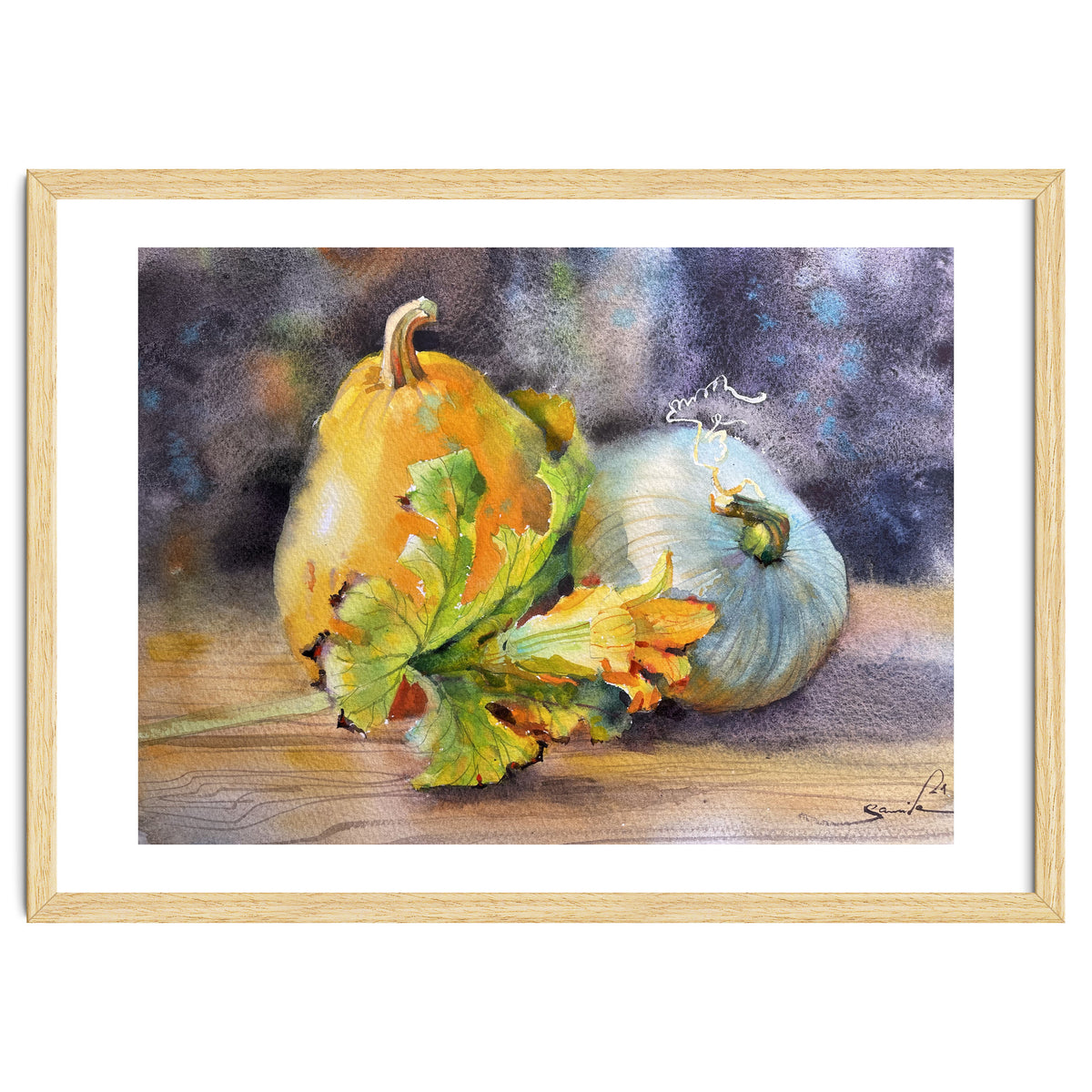 Rural still life watercolor