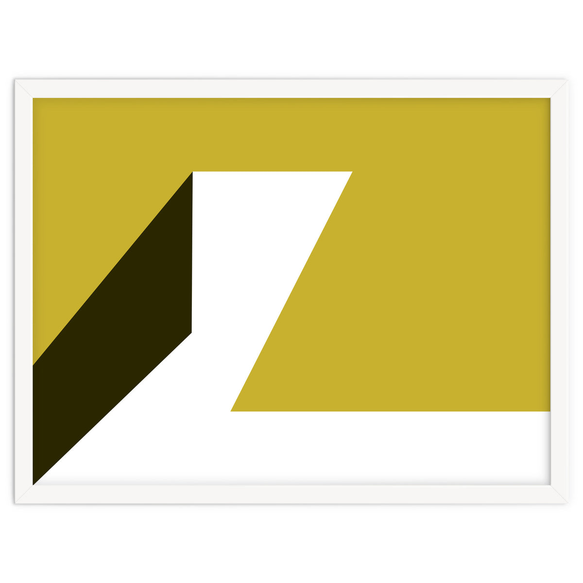 Geometric Shapes No. 78 - mustard, black & white