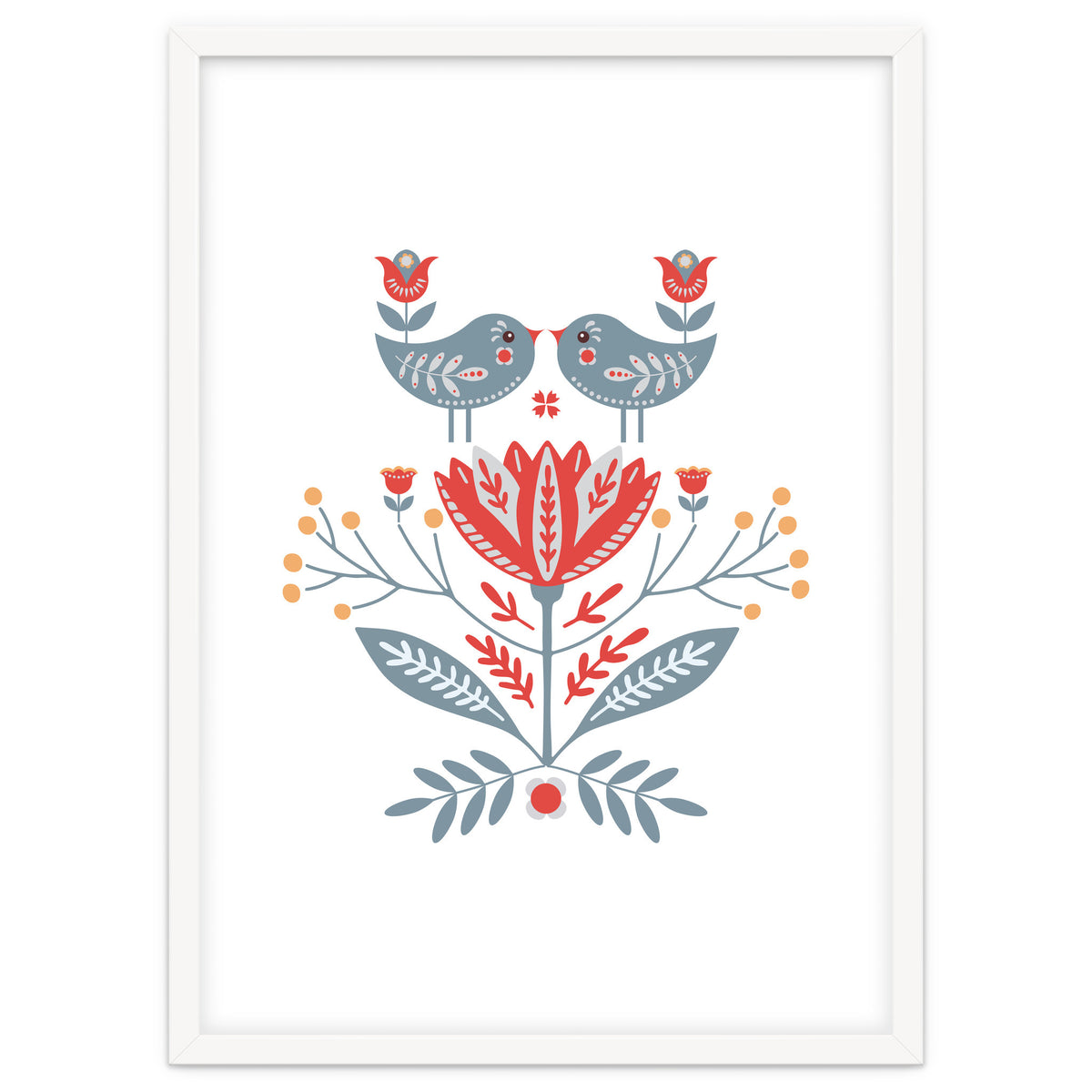 Scandinavian Folk Birds & Flowers