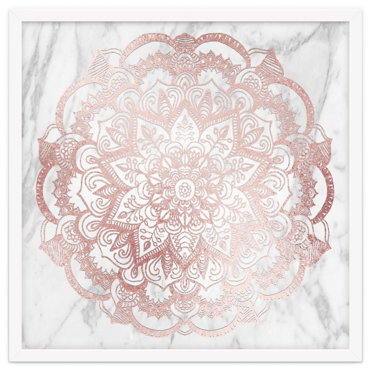 Rose Gold Mandala Star