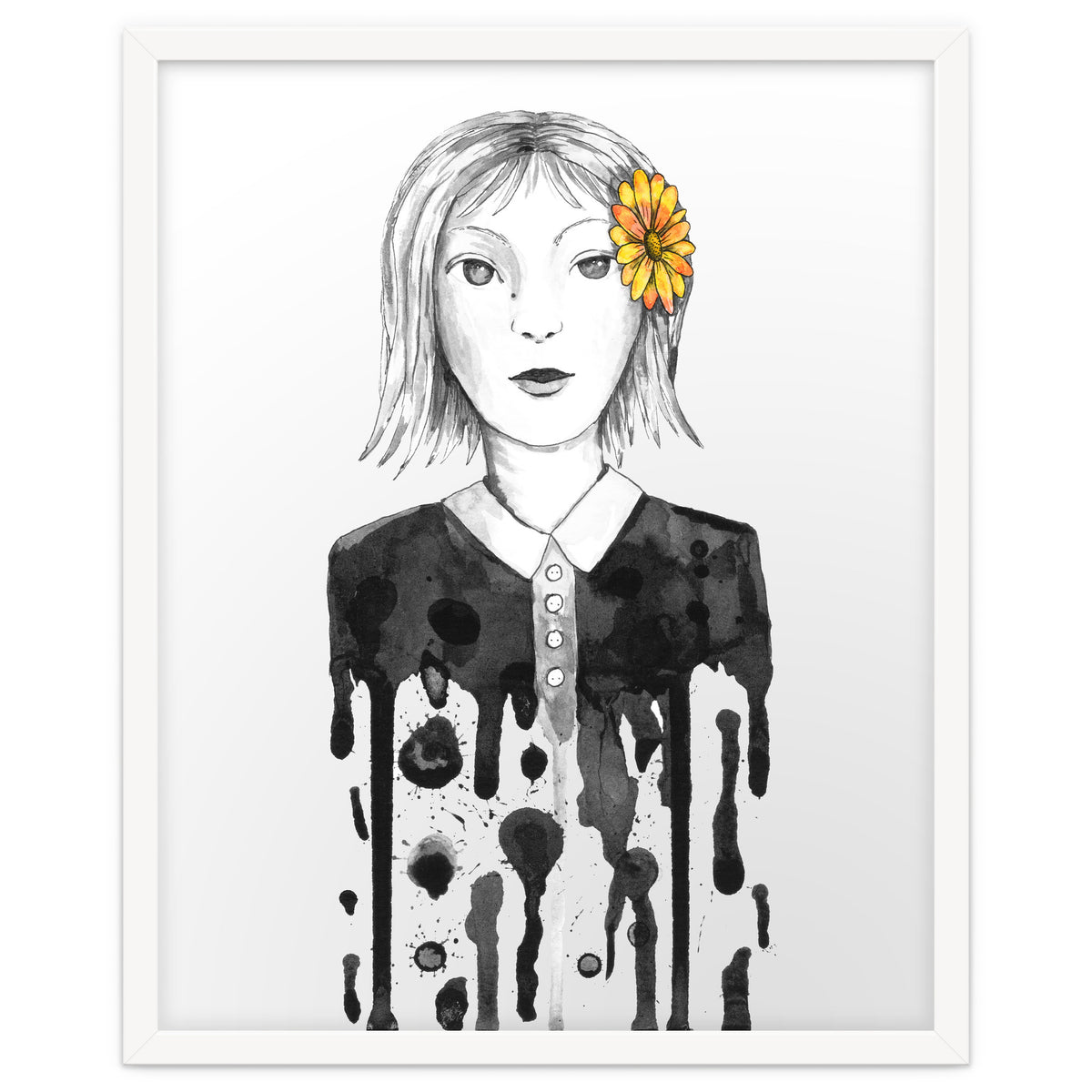 Flower dripping girl