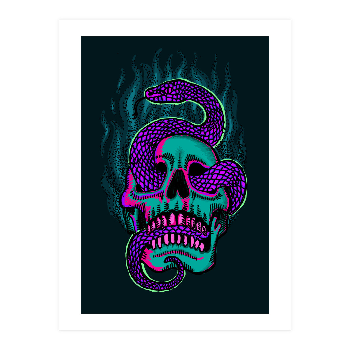 Skull & Snake (Print Only)