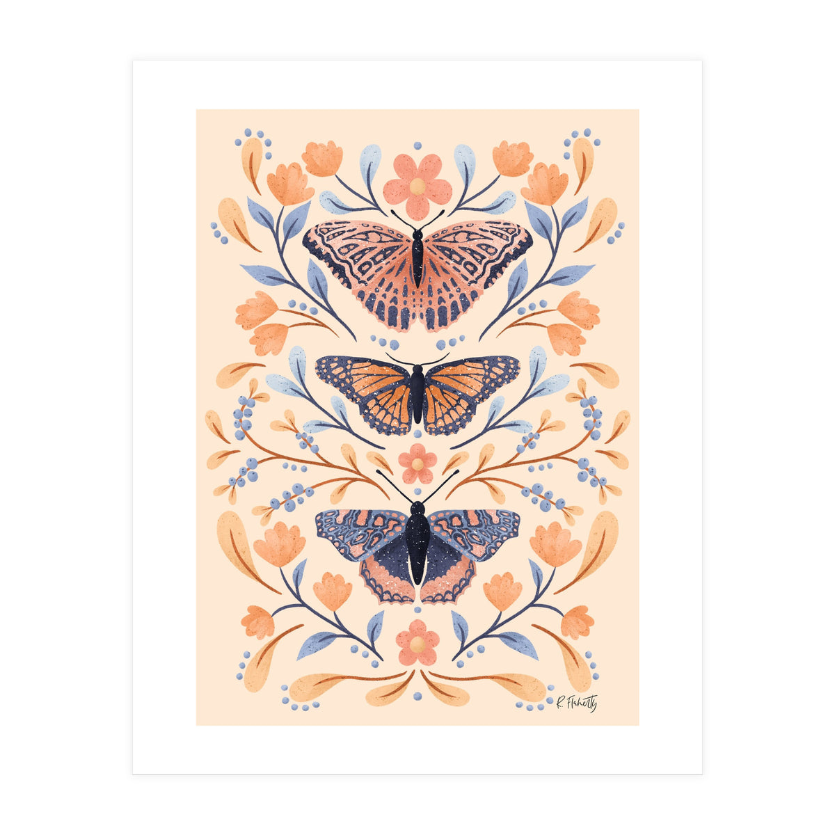 Floral Butterflies (Print Only)