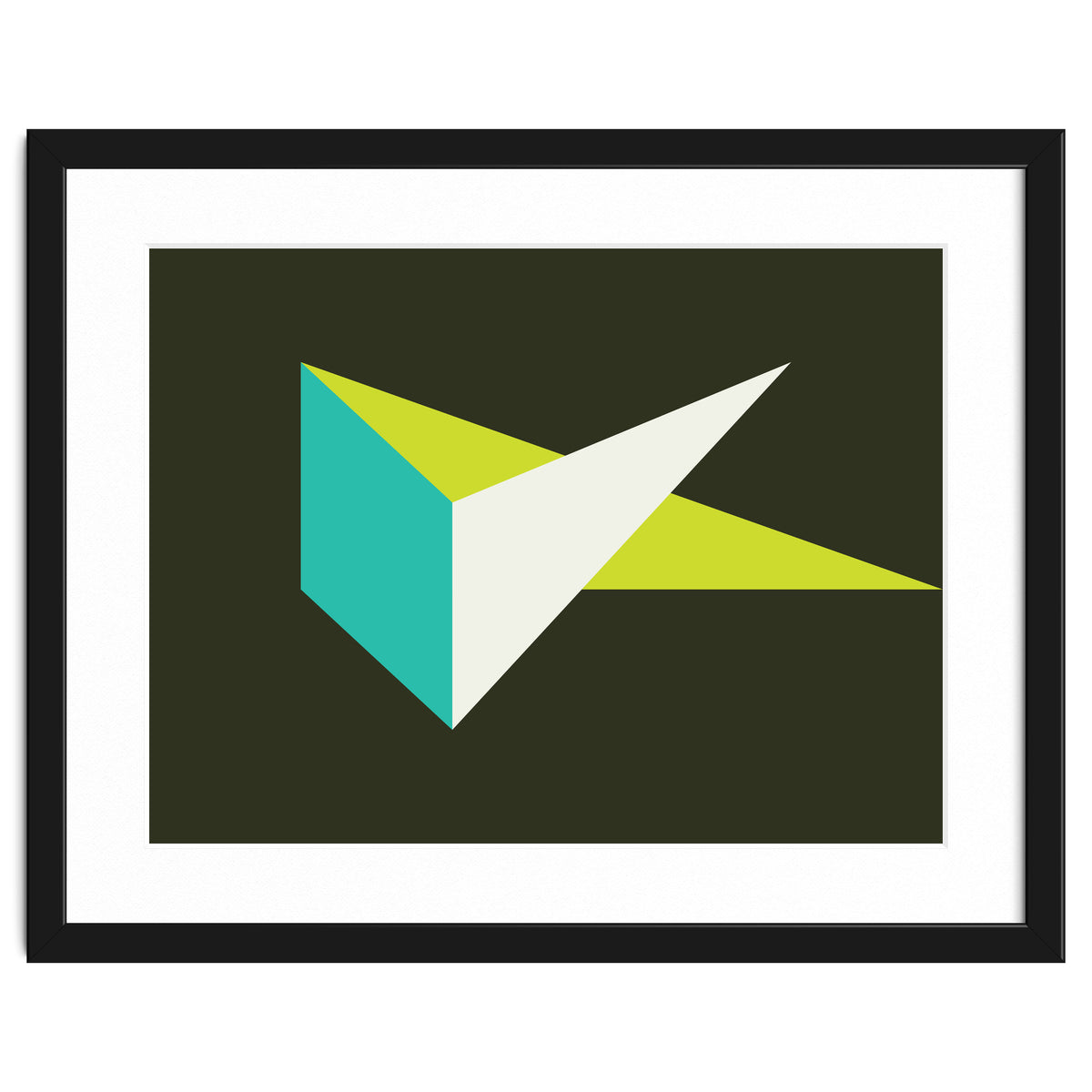 Geometric Shapes No. 67 - turquoise & lime