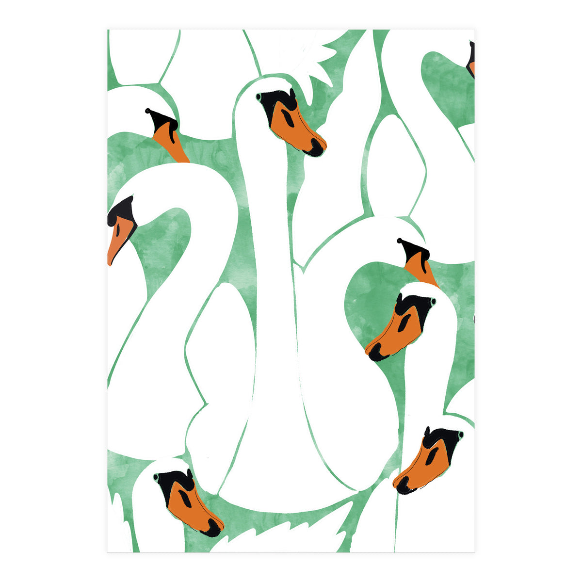 White Calm Was Born Into A Swan (Print Only)