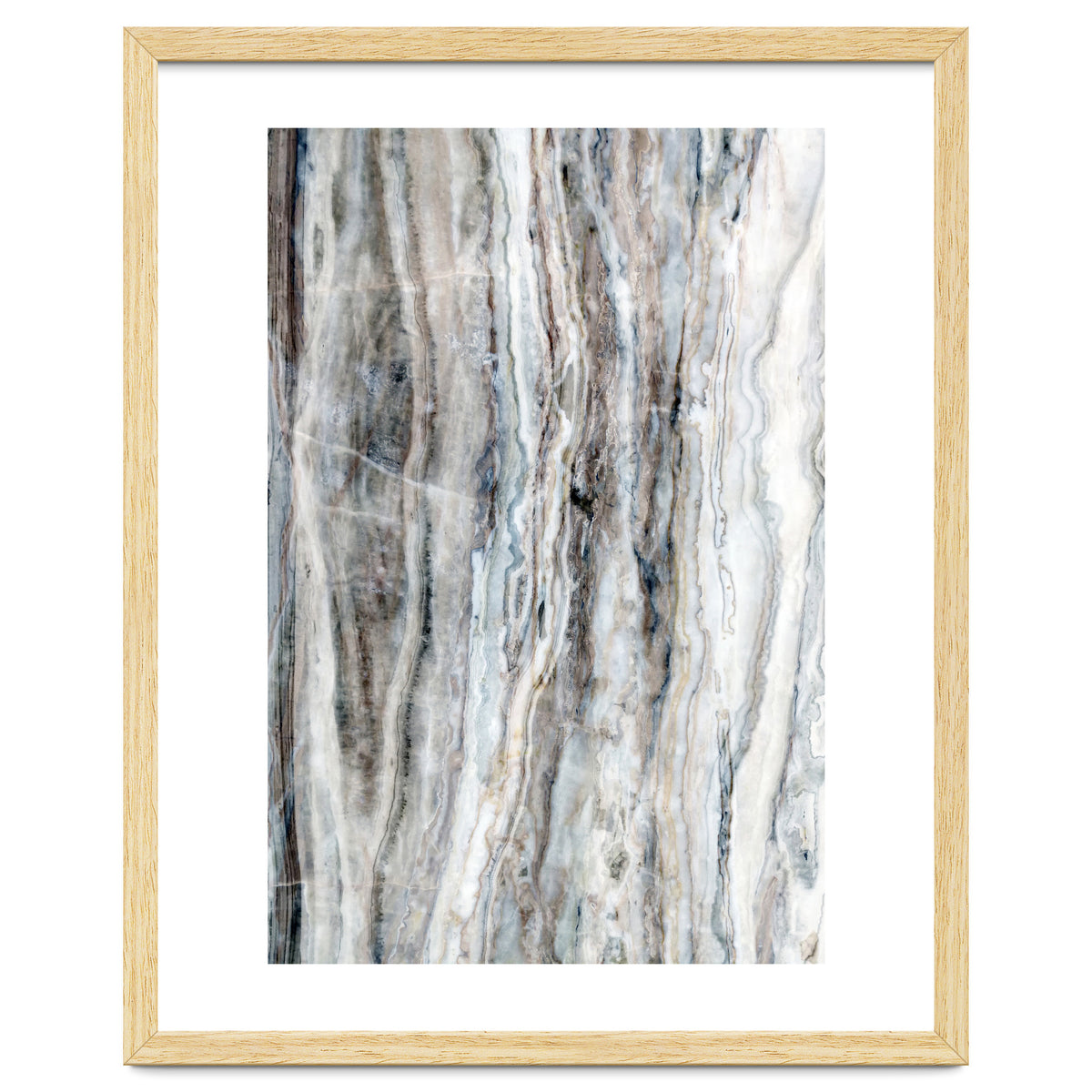 Marble Landscape I Blue and White