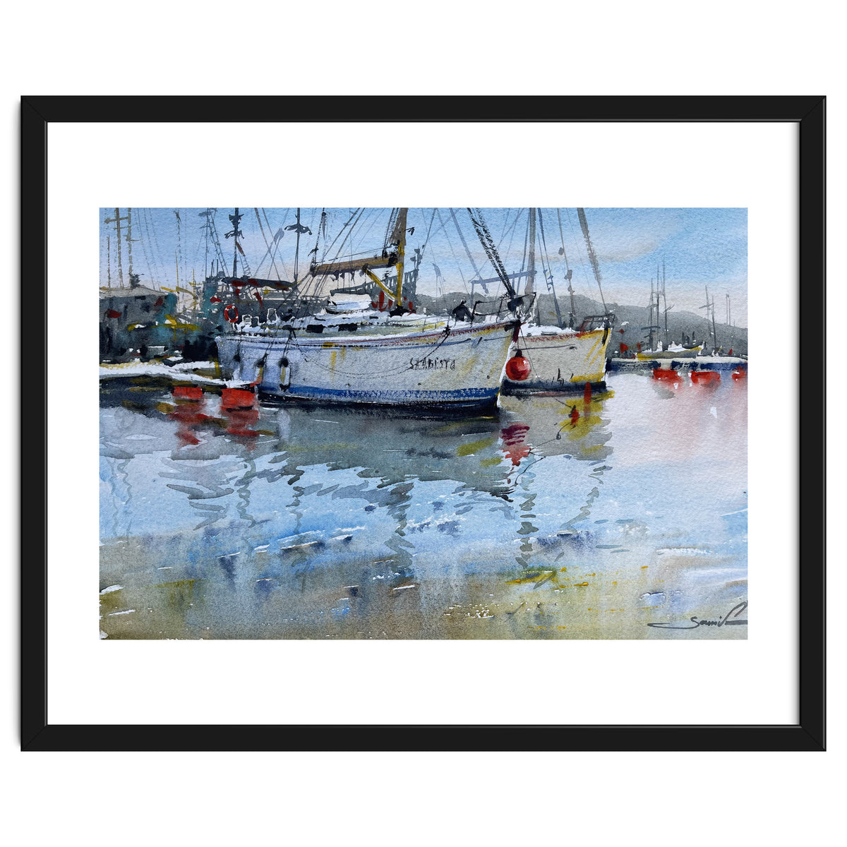 Yachts watercolor