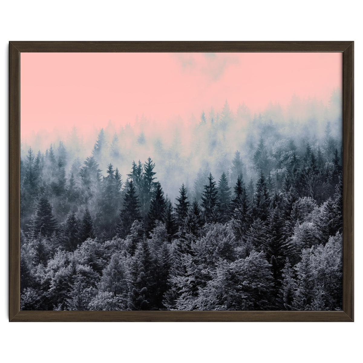 Forest in gray and pink