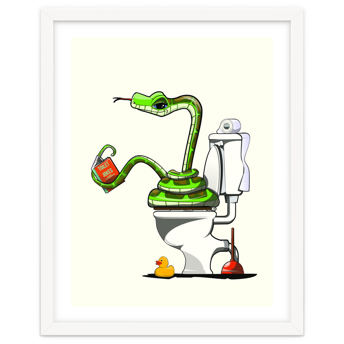 Snake on the Toilet, funny Bathroom humour