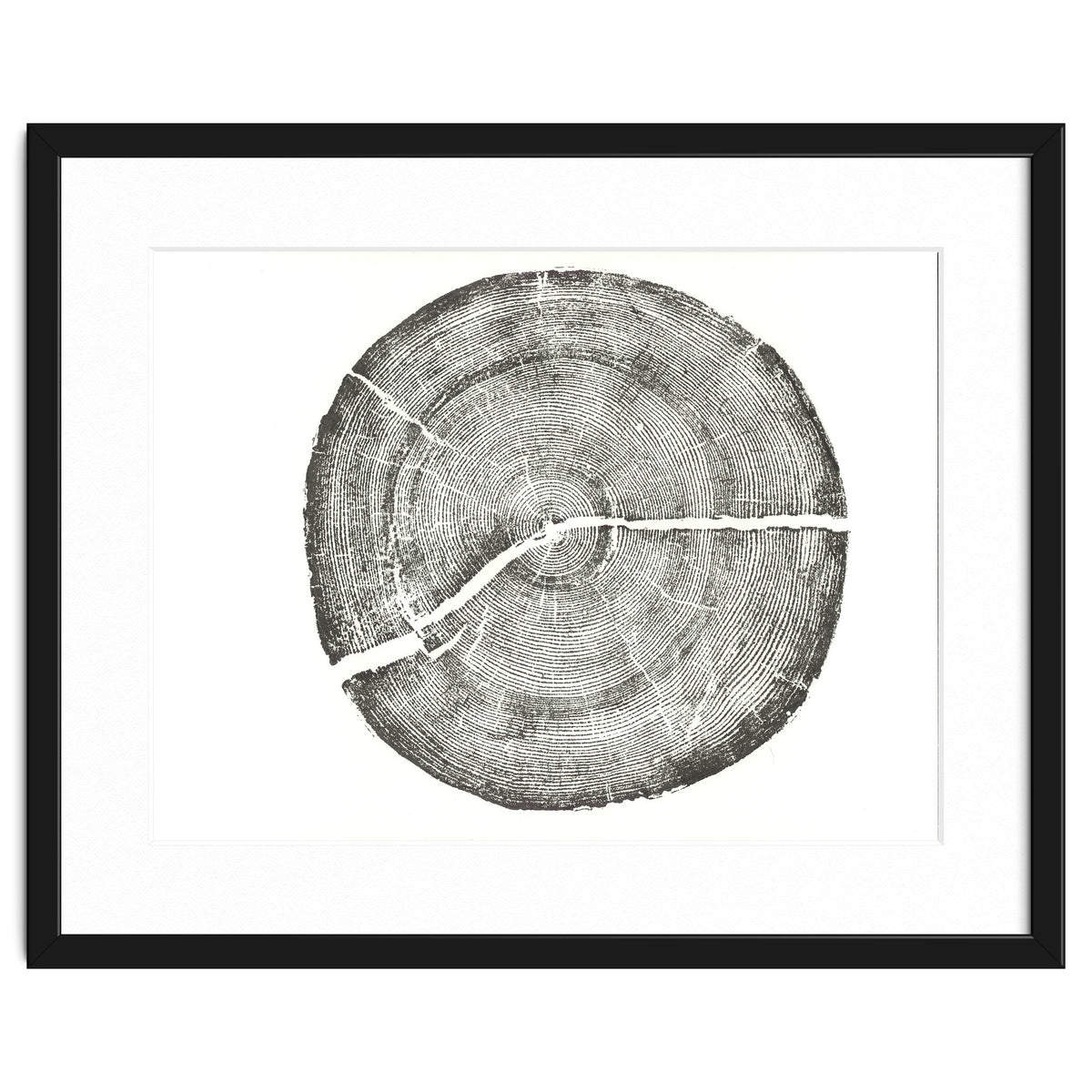 Rock Canyon, Tree Ring Print, Woodblock