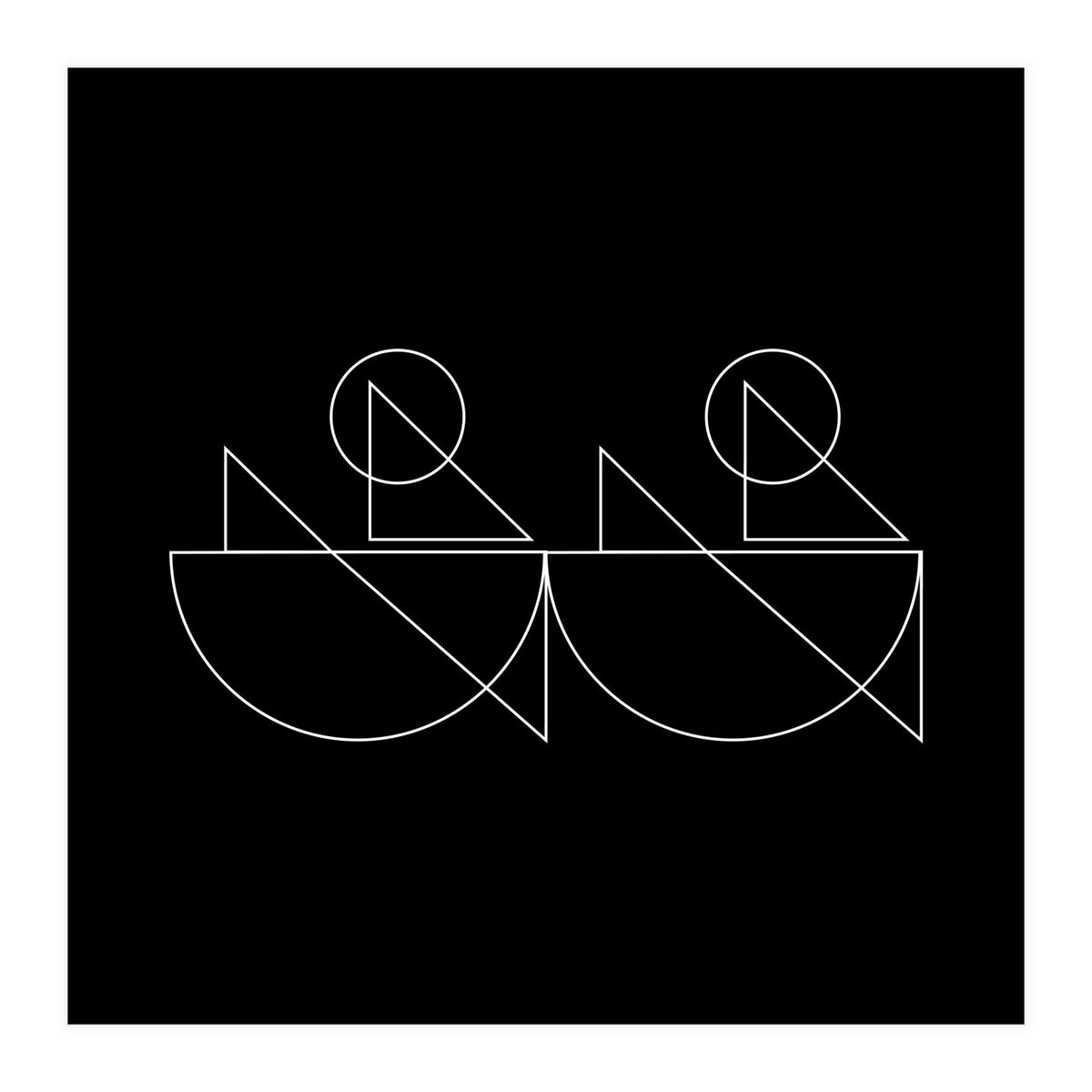 Kayakers | modern geometric (Print Only)