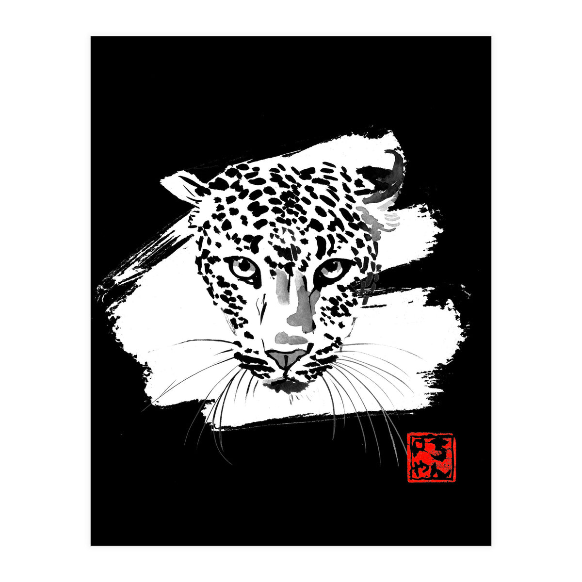 Leopard in white (Print Only)