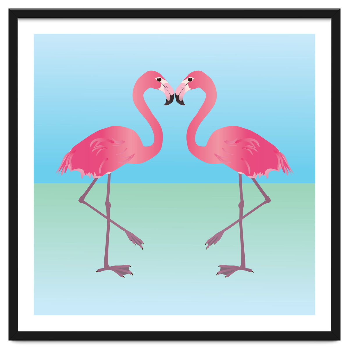 Two Pink flamingo's