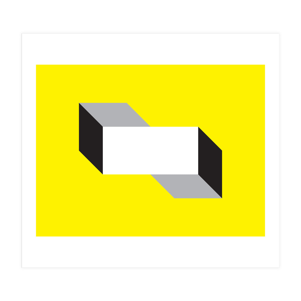 Geometric Shapes No. 50 - yellow, black & grey (Print Only)