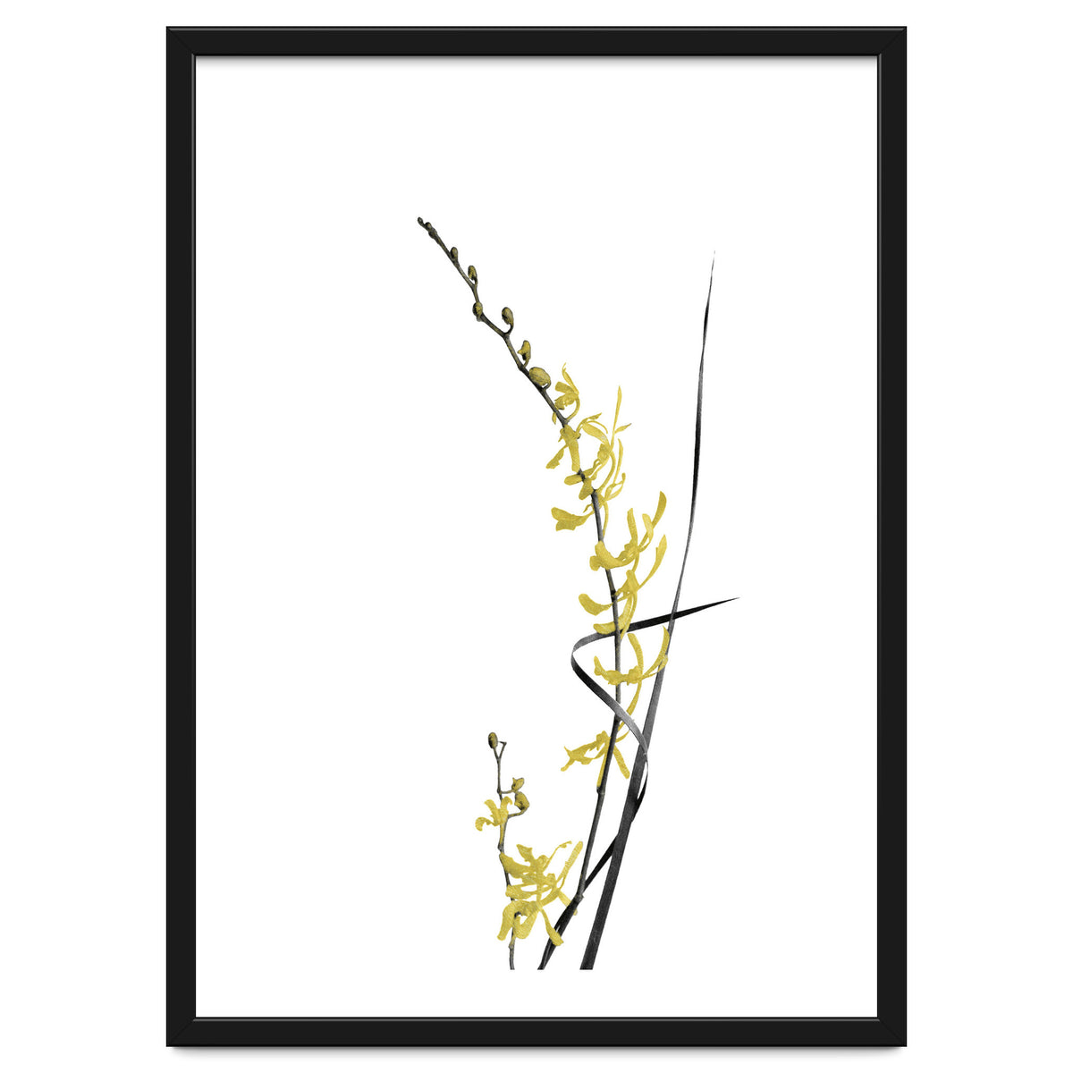 Flower Minimal Black And Gold 06