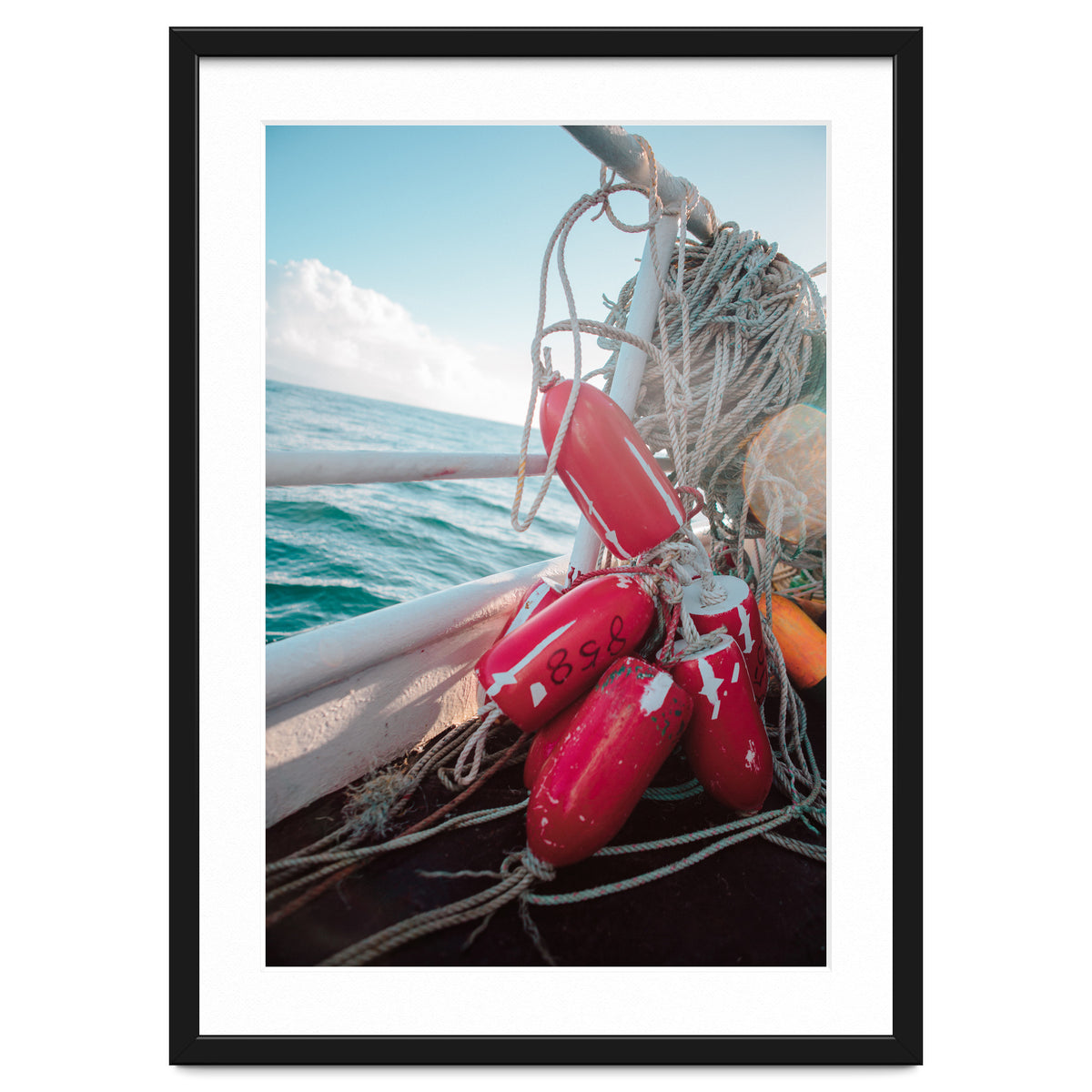 Buoys on a fishing boat