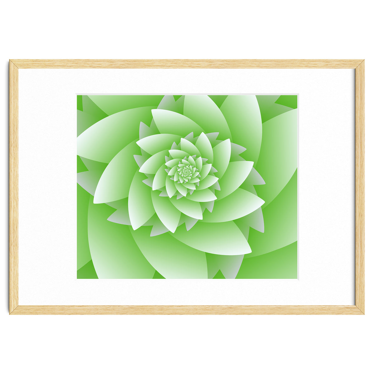 Abstract Green Floral Optical Illusions Art