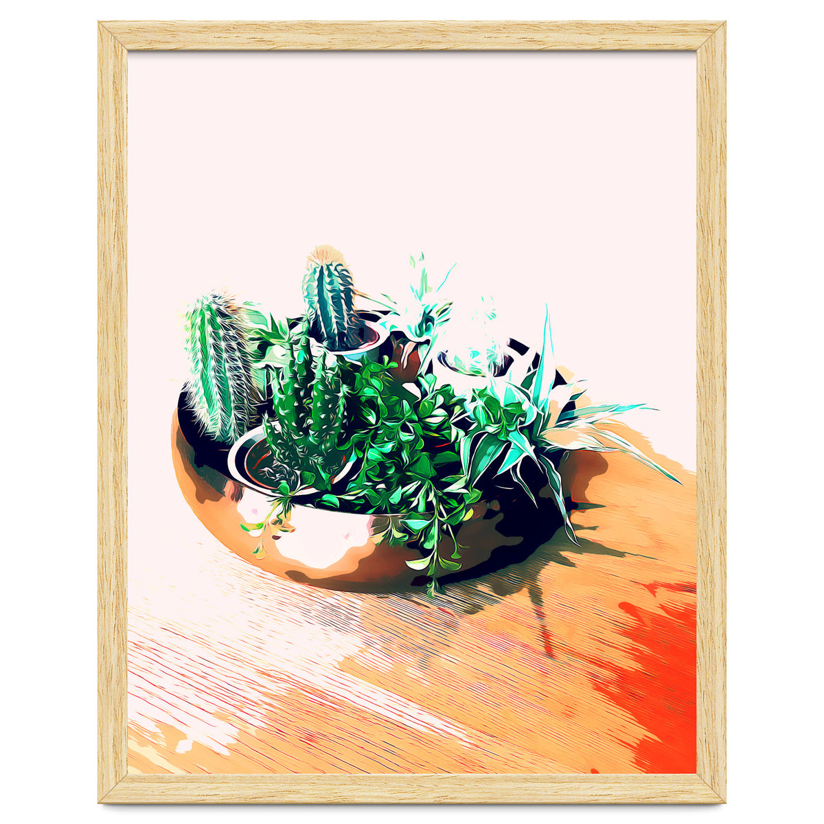 Cacti In A Copper Pot