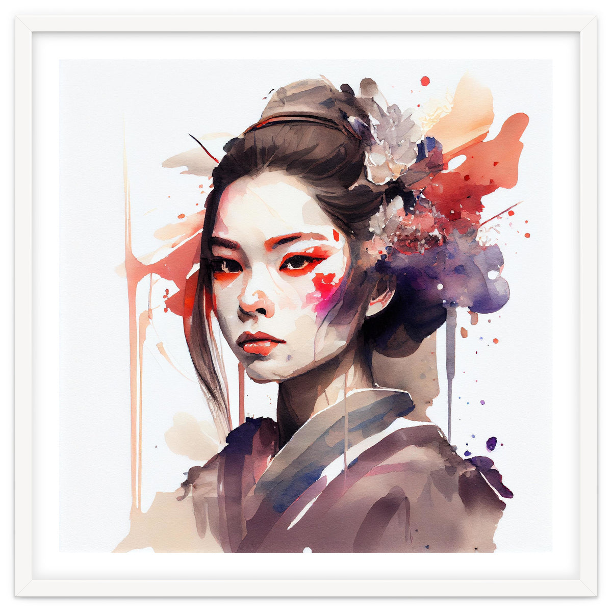 Watercolor Modern Geisha #7