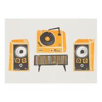 Vinyl Deck And Speakers (Print Only)