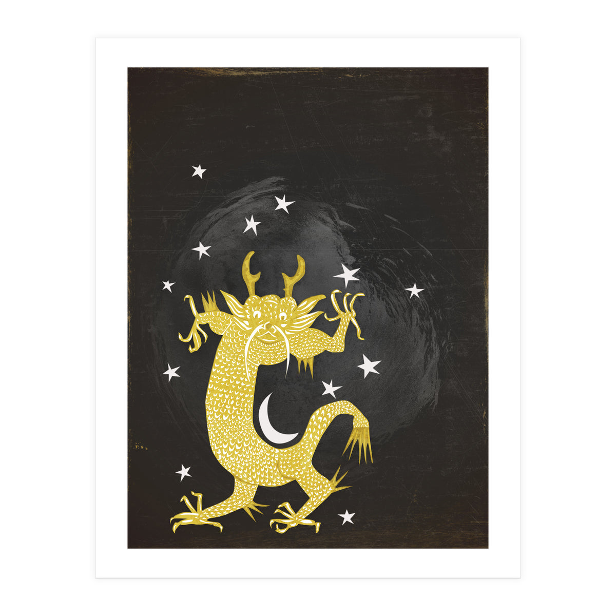 Vintage Cosmos: Golden Dragon (Print Only)